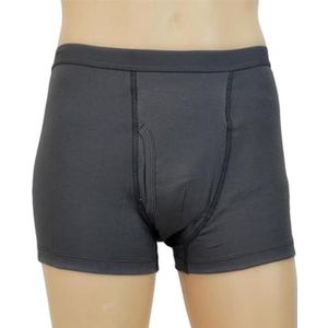 Incontinentieslip for heren, herbruikbaar wasbaar urine-incontinentie katoenen boxershort for heren, incontinentieondergoed met absorberend gebied aan de voorkant (Size : Medium)