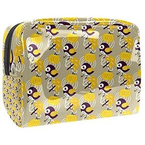 Geel Roze Rood Bloem Meisje Vlinders Make-up Tas voor Portemonnee Draagbare Reizen Organizer Tas voor Toiletartikelen Schoonheid Tas voor Vrouwen
