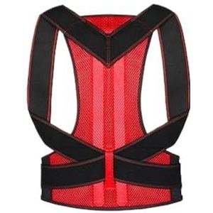Buik-weg-gordel, Verstelbare Rugsteun Houdingscorrector Unisex Ademende Volledige Rugsteunband Buik Trainers(Rot,4XL)