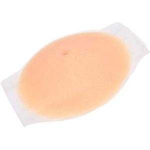 Asixxsix Kunstmatige zwangere buik, valse buik met siliconen riemen voor zwangere vrouwen (dubbele schouderriem (2-4 maanden))