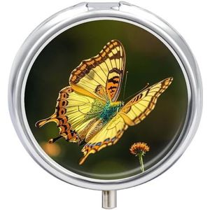 Ronde pillendoos 3 compartimenten draagbare medicijnpillendoos één maat pillendoos voor zakpillenorganisator en vitaminecontainers voor reizen