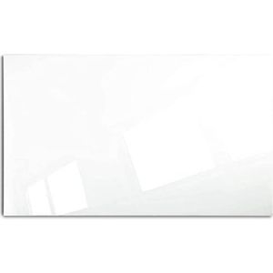 Floordirekt Glazen bord, groot magneetprikbord, glazen whiteboard, incl. 3 magneten, TÜV-getest magneetbord, magnetisch en beschrijfbaar, memobord, magneetwand, glazen bord (wit, 120 x 240 cm)
