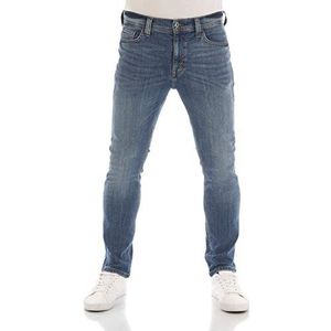 MUSTANG Vegas Jeans voor heren, slim fit, denim stretch, katoen, zwart, grijs, blauw, W30 - W40, Denim Blauw (5000-583), 32W x 32L