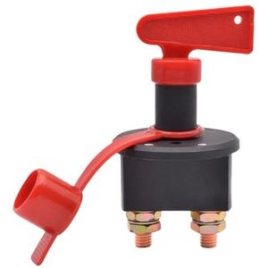 12 V 24 V auto-accu-scheidingsschakelaar, snijschakelaar, vermogensschakelaar, hoofdstroom, draaisleutelschakelaar, 400 A (rode dop)