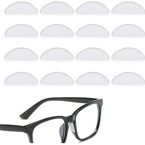 18 paar neusbril-kleefpads voor brillen, antislip siliconen neusbril, 1 mm (transparant)
