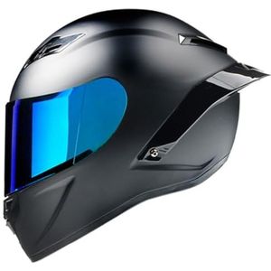 Motorhelm DOT/ECE-Gecertificeerde Integraalhelm Met Zonneklep Helm Scooter Bromfiets Bromfietshelm Modulaire Integraalhelm Voor Dames En Heren C,M/57-58CM