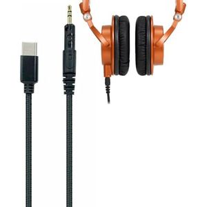 V-MOTA Oortelefoonlijn Compatibel met Audio-Technica ATH-M40X ATH-M50x ATH-M60X ATH-M70x headset (niet geschikt voor ATH-M50X BT) (1.5M (5Ft) Type-C)