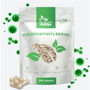 Phosphatidyl Serine 240 Vegan Capsules 100mg - Phosphatidylserine Vegan Supplementen - 20% fosfatidylserine uit soja - Hersengezondheid, geheugen en concentratie ondersteuningssupplementen door ruwe poeders