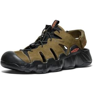 KEEN Hyperport H2 sandalen voor heren, gesloten teen, ademend, gemakkelijk aan te brengen, comfortabele wandel- en watersandalen, Dark Olive Black, 42.5 EU