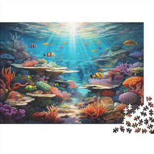 Haaien legpuzzels uitdagende educatieve spellen maritieme wereld puzzel cadeautjes voor volwassenen en tieners van premium houten plank vierkante puzzels voor koppels en vrienden 500 stuks (52 x 38