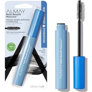 Almay One Coat Multi-Benefit Waterdichte Mascara, Zwart, 0.24 Fluid Ounce