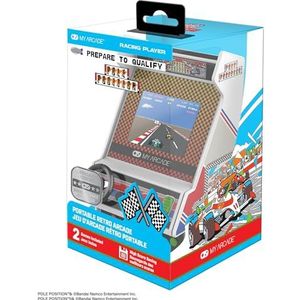 My Arcade Pole Positie Racing Player: Retro Mini Arcade Game Console met 2 Games, Real Racing Controls Full Color Screen