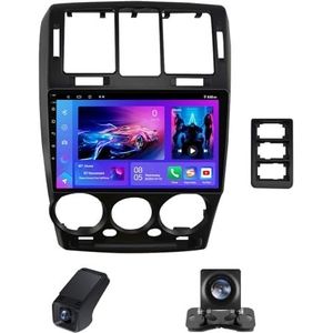 Autoradio 2 Din Bluetooth met Carplay en Android Auto,geldt voor Hyundai Getz 1 2002-2011 9 inch met touchscreen stereo auto ondersteunt RDS GPS stuurbediening Achteruitrijcamera(B,NF-7)