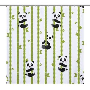 Panda Met Bamboe Grappige Badkamer Douchegordijnen Waterdichte Decoratieve Gift Voor Badkamer Thuis Slaapzaal