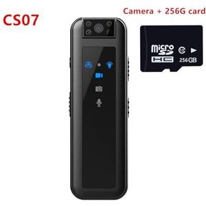 Mini Body Cameram, 1080p Mini DV-camera High-definition Infrarood Nachtzicht Kleine wetshandhaving Recorder Draagbare buitensportcamera voor Pet Walking, Werk, Reizen(Camera 256G card)