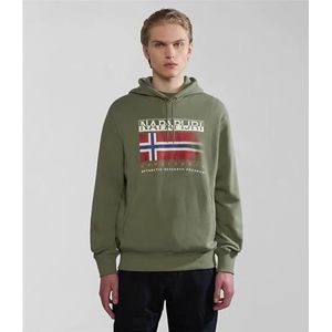 Napapijri B-Cirkel H kindersweatshirt met capuchon, donkergroen, Merk: Napapijri - EAN: 0194905935014 - Maat: XL