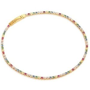 Bracelet Sif Jakobs ELLERA argent plaqué or et oxydes multicolores
