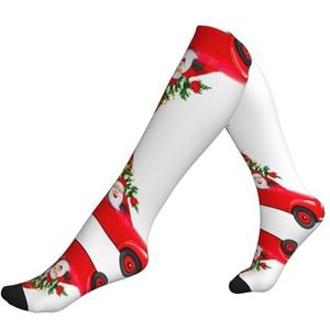 MDATT Kerstman in een auto compressie sokken verminderen zwelling verbeteren circulatie comfortabel ondersteunend voor de hele dag dragen, 1 zwart, Eén Maat