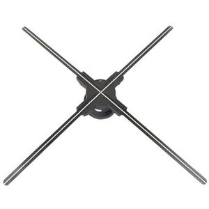 3D-hologramventilator, 3D-reclameprojector Wifi Led-bord Holografische lamp Speler Afstandsbediening Advertentiedisplay 3D-ventilator Hologram Projector Logolicht Helderheidseffect(60cm)