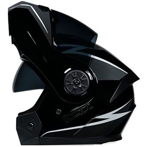 Geïntegreerde motorhelm voor volwassenen, anti-reflectie motorhelm met dubbel vizier DOT goedgekeurde modulaire waterdichte geïntegreerde helm voor heren en dames Decoration