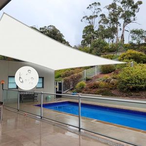 NAKAGSHI Zonnezeil, wit, 2 x 2,5 m, zonnezeil, rechthoekig, waterdicht, uv-bescherming 95%, geschikt voor tuin, outdoor, terras, balkon, gepersonaliseerd