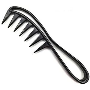 DieffematicSZ kam Big Tooth Comb Plastic Wide Tooth Comb Black Antistatic Curly Hair Comb Shampoo Comb