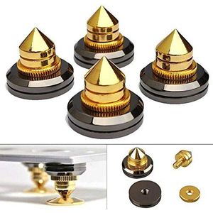 4 Stks Shockproof Speaker Spike Golden Stand Voeten Cone Base Pads voor Subwoofer CD Audio Versterker HiFi Speaker Accessoires (4 stuks)