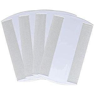 saveandsave2016 Dubbelzijdige netenkammen voor kinderen, volwassenen en huisdieren, wit, 4 stuks