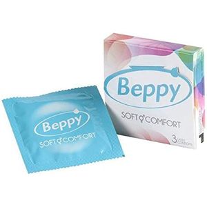 Asha International Safer Sex & Contraception Male Condoms Beppy Soft Comfort Condome, 3 stuks (3 x 0,016 grams)
