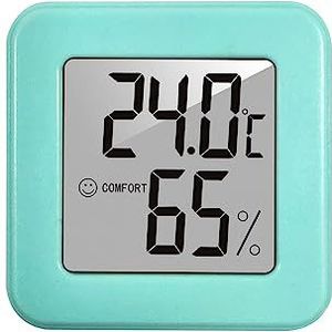 Mini Indoor Thermometer LCD Digitale Temperatuur Kamer Hygrometer Gauge Sensor Vochtigheid Meter Indoor Thermometer Temperatuur(GreenA)