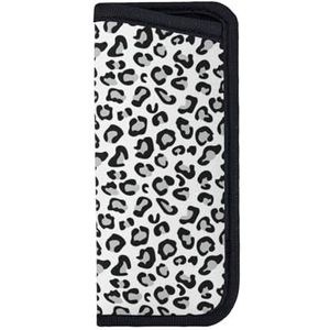 YUNWEIKEJI Zwart En Wit Luipaard Print, Brillen Tas Anti-Kras Brillen Mouw Draagbare Eyewear Case Neopreen Zonnebril Case, zoals afgebeeld, 3.14 X 6.69 Inches / 8 X 17 cm