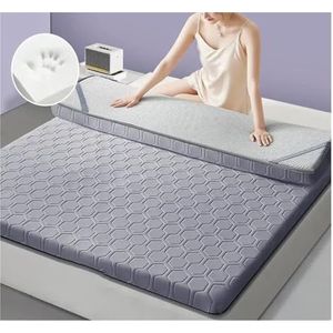 Matras Van Volledige Grootte, Latex Hoogwaardige Matras Bekleding Thuis Tatami Geheugen Katoen 1m 5 MATTEN Spons Pads Dunne Stijl Bed Matras (Color : Gray, Size : 120 * 200CM*4CM)