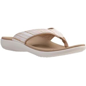 Spenco Yumi Summertime Flipflop voor dames, taupe, 41.5 EU Breed