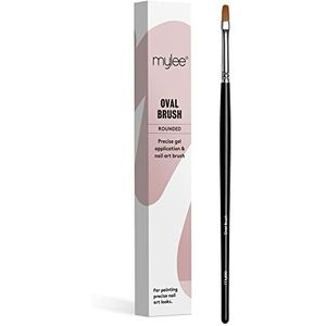 Mylee Ovaal Penseel voor Gel Nail Art en Nagellak Applicatie. Professionele Kwaliteit Manicure Gereedschap - Ideaal voor Thuis of Salon Gebruik