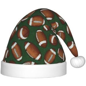 DURAGS Voetbal groene pluche kinderkersthoed - ideaal kind vakantie decoratie hoed, voor kerstdecoratie