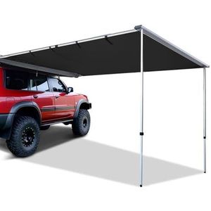 Boeddhistische klankschaal, Tibetaanse klankschaal Car Side Awning, Car Shade Canopy, Car Camping Essentials, for Outdoor Camping Travel, Portable(Schwarz,98.4x181.1in/250x300cm)