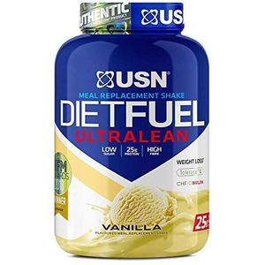 USN Diet Fuel UltraLean 1 kg vanille, dieet wei-eiwit, proteïne shake poeder voor gewichtscontrole en gewichtsverlies, eenvoudige vervanging van maaltijden