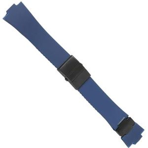 dayeer Waterdichte rubberen horlogeband voor Ulysse-Nardin MARINE horlogeband Man Sport horlogeband armband (Color : Blue black set, Size : 25 * 12mm)