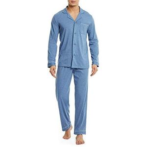 DAVID ARCHY Katoenen pyjama met knoopsluiting voor heren