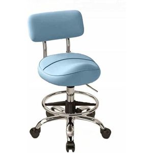 Zadelkrukstoel, PU Lederen Draaibare Verstelbare Rolkruk Met Rugleuning Verstelbare Hoogte 53-73cm, Ergonomische Rolstoel For Tandartsstylist Tattoo Artist(Color 4)