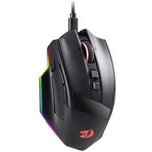 Redragon M813 Bedraad RGB Gaming Mouse met 4D Dual Mode Scroll Wiel, optische Ergonomische Gamermuis met max. 16.000 DPI, Zeer Nauwkeurige Sensor 3333, 7 Macro-toetsen, Software ondersteund