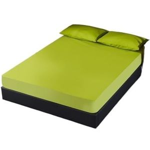 Waterdichte matrasbeschermer, waterdicht, effen hoeslaken, verstelbare matrashoezen, vier hoeken met elastiek, bedbescherming (kleur: groen, maat: 120 x 200 x 30 cm)