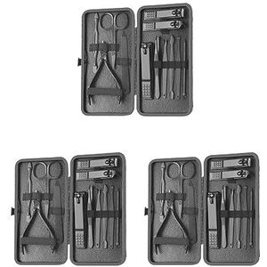 3 Set Manicure Nagelknipper Set Nagelvijl Scherpe Oor Lepel Vingernagel Teennagel 12 Stuks, 12 Stuks