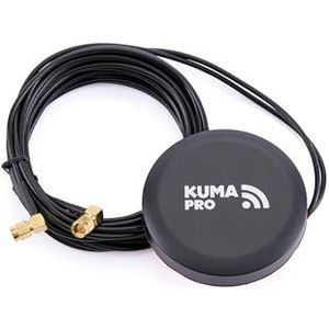 KUMA PRO 4G Antenne voor SIM Router Modem - 3 dBi High Gain Outdoor Waterproof Omnidirectionele MiMo Dakmontage Puck Antenna - 2x SMA Mannelijke Connectoren - Draadloos LTE Signaal voor Caravan Boot