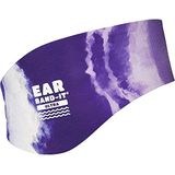 Ear Band-It Ultra 100% neopreen, zwemband, dikker, sterker | aanbevolen waterbescherming voor douche, zwembad, strand, maat kinderen en volwassenen | paars (Tie Dye), S