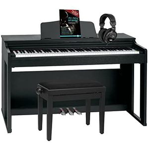 Classic Cantabile DP-230 SM Digitale Piano zwart mat - E-Piano met 88 toesten hamermechanik - Piano digitaal met USB to host, MIDI-In/Out, 128 polyfonie, 40 voices - Set Pianobank en Hoofdtelefoon