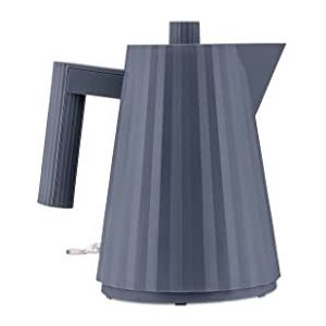Alessi Plissè MDL06/1 G - Design elektrische waterkoker van thermoplastisch hars, 100 cl, grijs