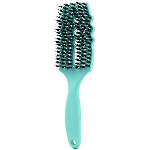 DieffematicSZ kam Bristle hair Comb Detangling Hair Brush Nylon Scalp Massage Hair Comb Women Wet Cur Hair Brush Professional Hairdressing Styling (Color : Mavi, Size : Hairy)