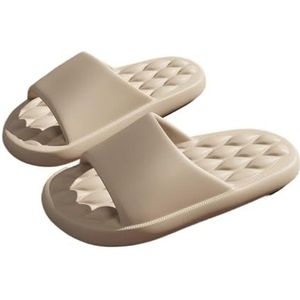 Slippers Zomerse sandalen for thuis en in de badkamer, comfortabele pantoffels for in huis(Khaki,49 EU)