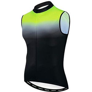 JPOJPO Heren Fietsen Jersey Vest Bike Mouwloos Shirt Reflecterende 3-Zakken Tops